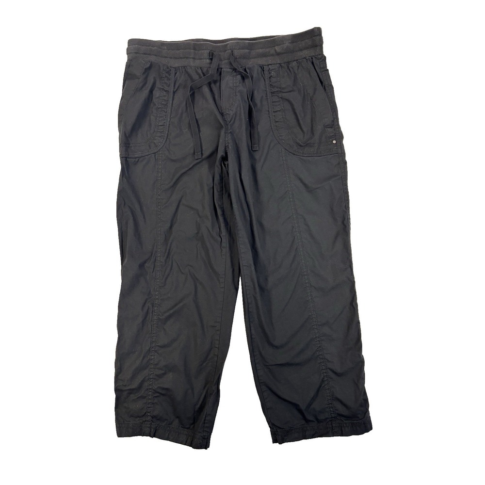Caffe Marrakesh Women's 10 Black Lightweight Capris Travel Resort Summer Hiking